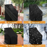 Stackable Chair Cover Oxford 210D Black 89 x 89 x 89 to 120cm