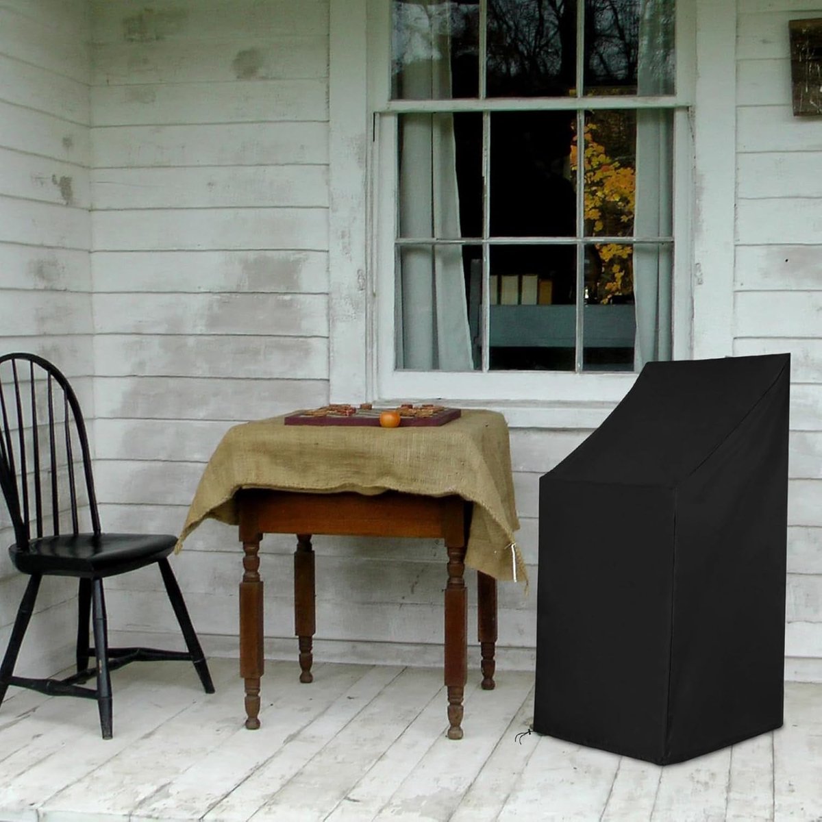 Stackable Chair Cover Oxford 210D Black 89 x 89 x 89 to 120cm