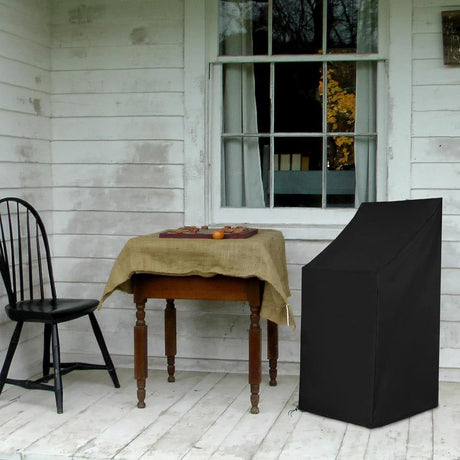 Stackable Chair Cover Oxford 210D Black 89 x 89 x 89 to 120cm