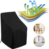 Stackable Chair Cover Oxford 210D Black 89 x 89 x 89 to 120cm