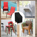 Stackable Chair Cover Oxford 210D Black 89 x 89 x 89 to 120cm