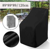 Stackable Chair Cover Oxford 210D Black 89 x 89 x 89 to 120cm