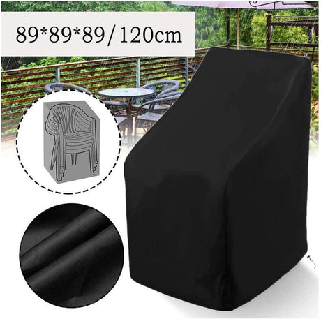 Stackable Chair Cover Oxford 210D Black 89 x 89 x 89 to 120cm