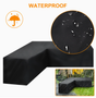 L Shape Corner Sofa Cover Oxford 210D Black 270 x 200 x 82cm