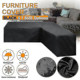 L Shape Corner Sofa Cover Oxford 210D, Black 300 x 300 x 98cm