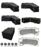 L Shape Corner Sofa Cover Oxford 210D, Black 215 x 215 x 87cm