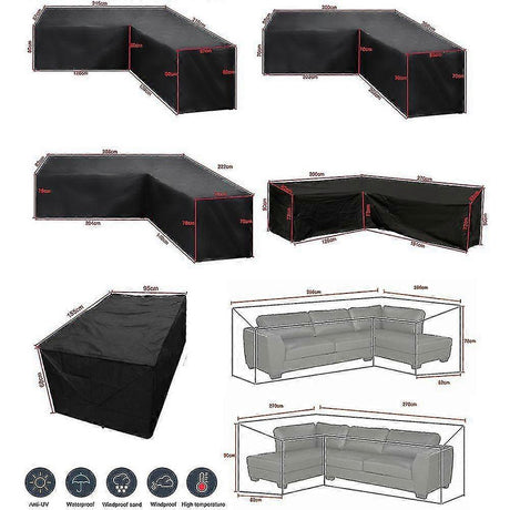 L Shape Corner Sofa Cover Oxford 260 x 192 x 82cm