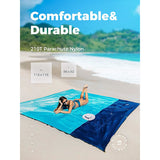 Portinscale Waterproof Sandproof Beach Blanket, Marine Life, Extra Large 210x200cm