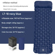 Navy single self inflating camping mat with carry strap