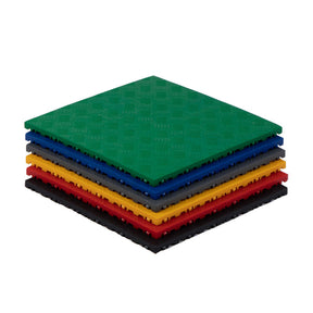 Maloja green polypropylene interlocking drainage floor tile with mesh grid