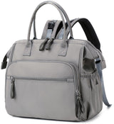 Convertible Nappy Backpack with Stroller Clip, 14 Pockets, Grey
