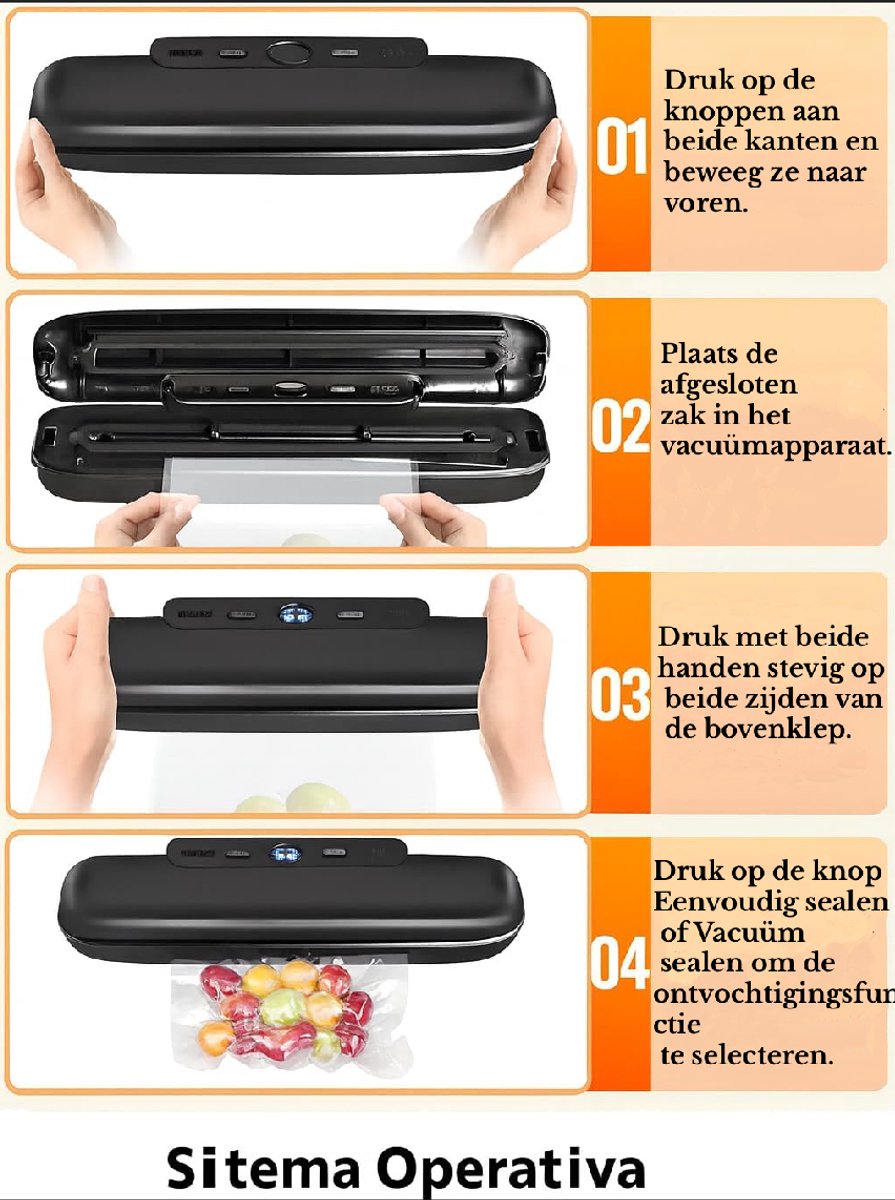 Slim black vacuum sealer shown from above for compact storage
