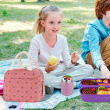 Nadgee Insulated Corduroy Lunch Bag, Cooler Tote, Pink