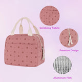 Nadgee Insulated Corduroy Lunch Bag, Cooler Tote, Pink