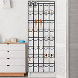 Over door hanging storage organiser with 24 pockets and 4 hooks