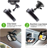 Baby Car Mirror, Rear Facing 360 Degree with Suction Cup and Clip