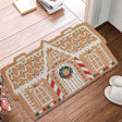 Christmas gingerbread house door mat