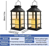 Presicce Solar Candle Lamps, Flame Effect, 2 Pack