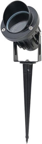 5W LED outdoor spotlight with white beam uplighting a garden