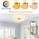 LED flower ceiling light, detail view