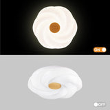 LED flower ceiling light showing colour temperatures