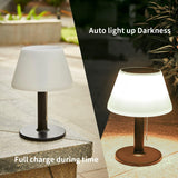 Carovigno Solar Table Lamp, 3 Light Modes, Black