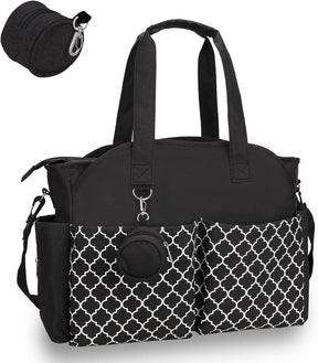 Black baby diaper bag with 13 compartments - view 1