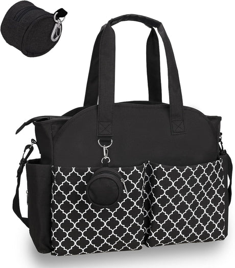 Black baby diaper bag with 13 compartments - view 2