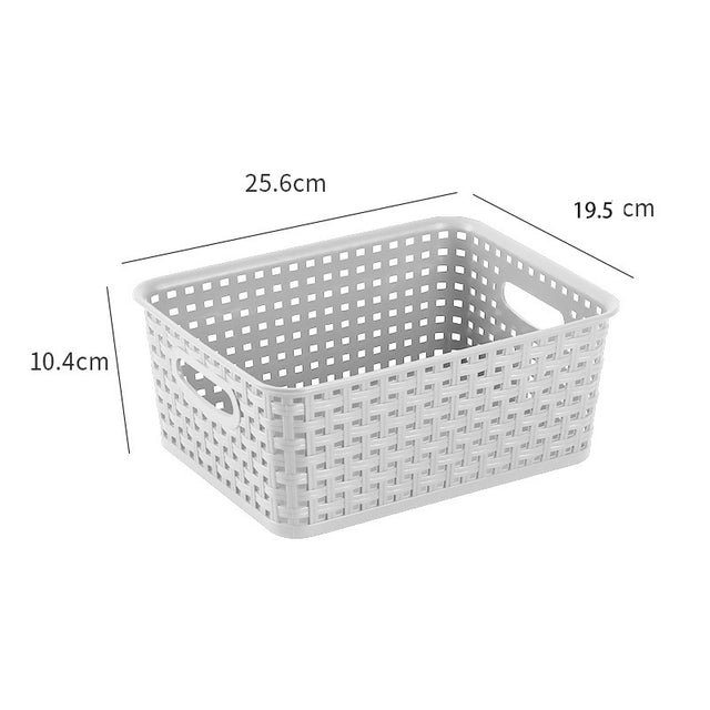 Rotoiti white desktop storage basket for stationery and supplies