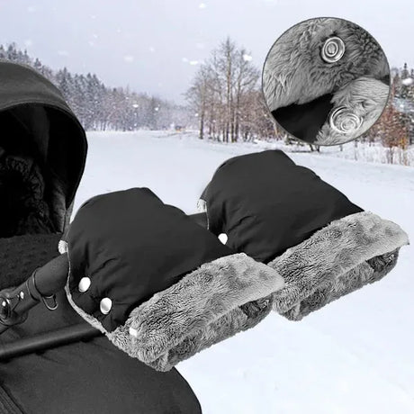 Stroller Hand Muff Gloves Fleece Lined Waterproof
