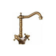 Brass swivel basin mixer tap in antique copper