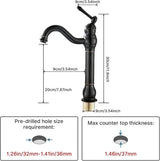Brass swivel basin mixer tap with high spout in black