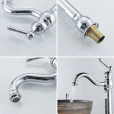 Brass swivel basin mixer tap with high spout in chrome