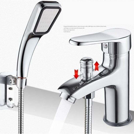 Dual use shower and basin mixer valve with alloy body and single hole mounting