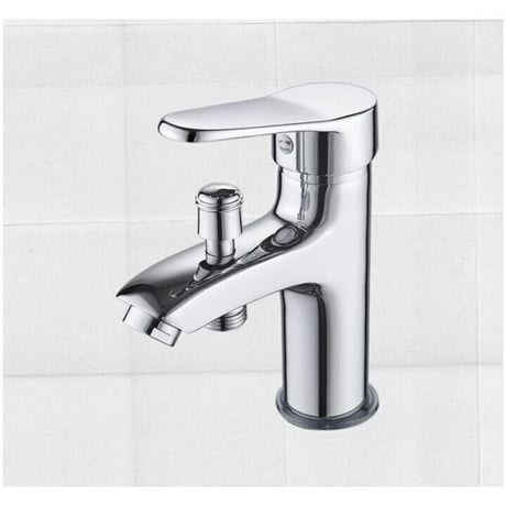 Alloy shower mixer valve shown with connection thread and hot and cold control