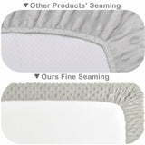 Grasmere Baby Changing Pad Cover, Nursery Mat, Grey