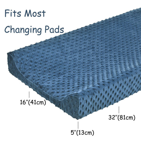 Navy soft baby change mat cover