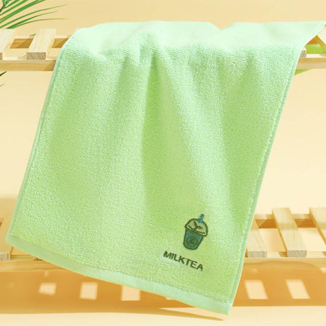 Close up of the soft cotton weave on the cartoon print childrens towel