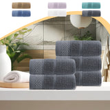 Soft cotton towel measuring 73 cm by 34 cm, folded and shown flat
