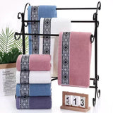Soft cotton bath towel, 73 x 34 cm, folded and shown flat
