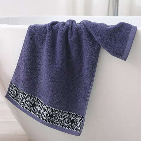 Cotton towel showing absorbent looped pile texture in close up