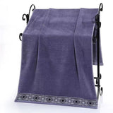 Cotton towel edge detail showing stitched hem