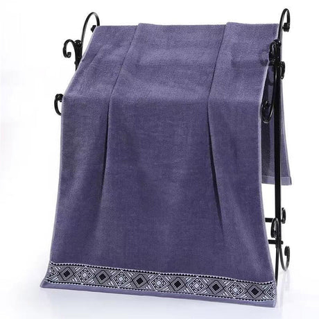 Cotton towel edge detail showing stitched hem