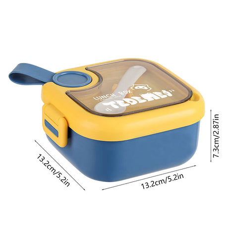 Blue bento lunch box with compartments