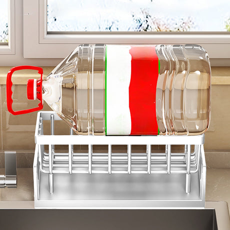 Detachable tray removed from the white sink caddy organiser for cleaning