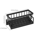 Inclined self draining base of the black sink organiser tray