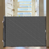 Retractable Safety Gate, No Drill PVC Mesh Black Large