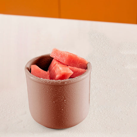 Pink reusable silicone baby snack container with lid