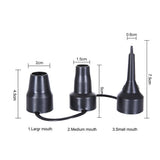 Castleguard Air Pump Nozzle Set, 3pcs Black