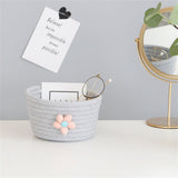 Shallow woven basket top view